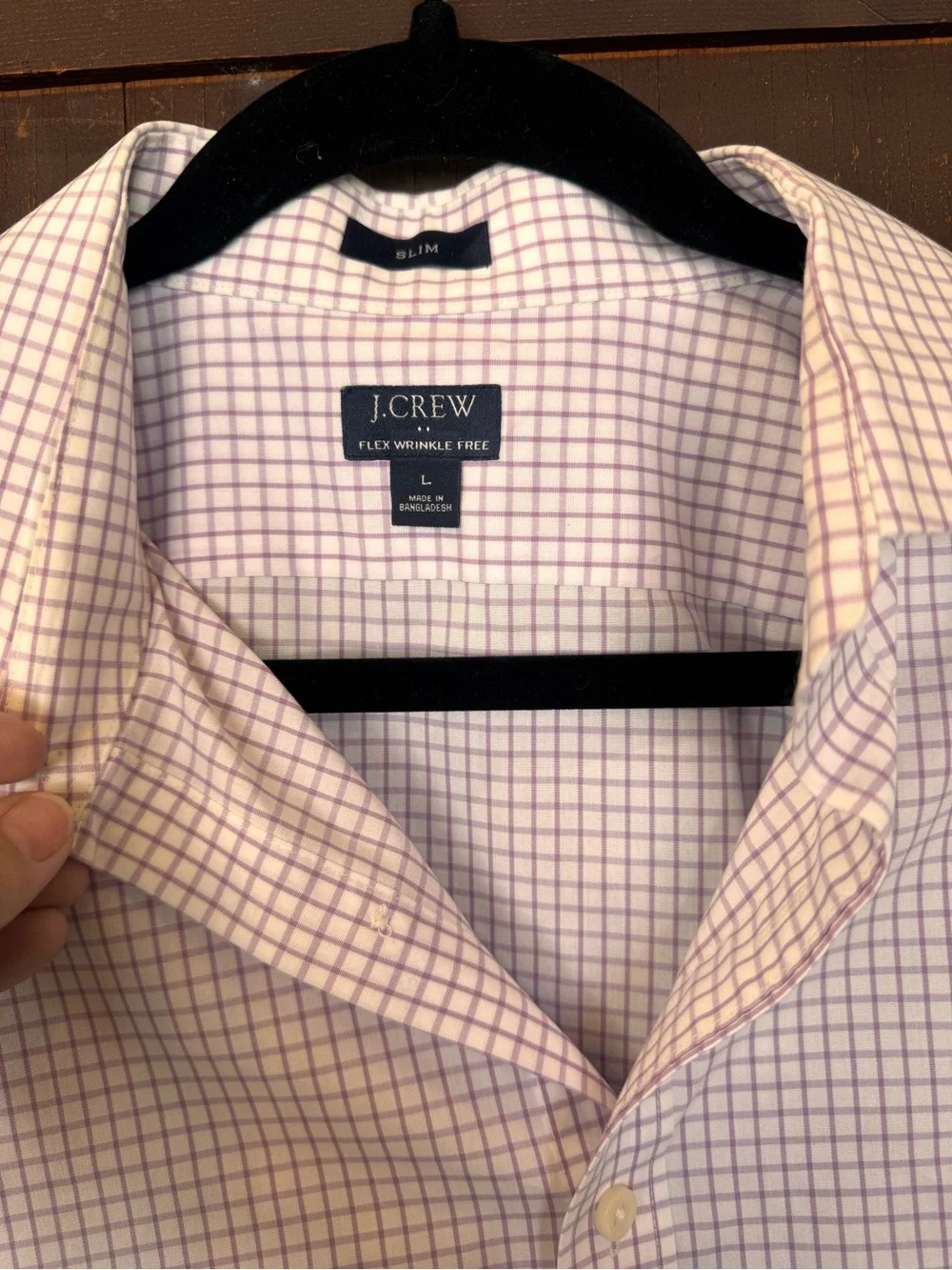 J. Crew Men’s Light Pink Check Button-Down Shirt